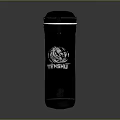 Black Leather Punching Bag With TENSHI Logo And Durable Stitching For Home Use
