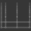 Metal Frame Construction Structure With Multiple Steel Bars And Support Beams