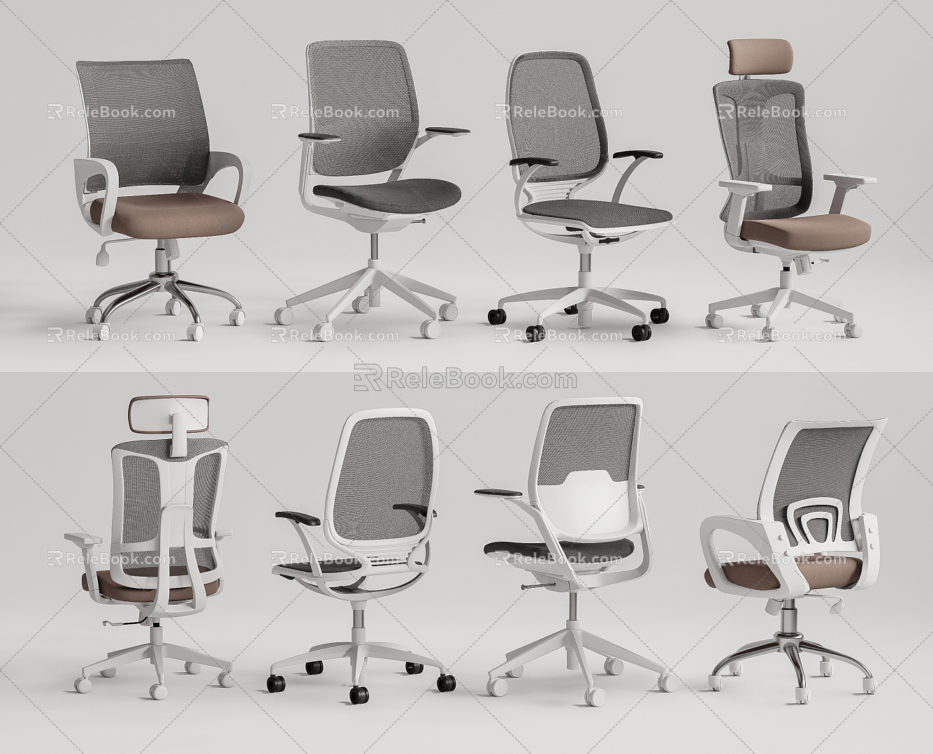 Modern Office Chair Computer Chair Rotating Chair Mesh Chair 3d model