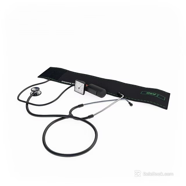 Medical Device With Stethoscope And Monitoring Belt For Clinical Health Assessment And Monitoring 3d model 