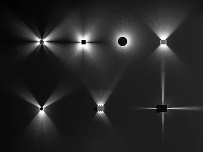 Modern Stylish Wall Lamps With Various Lighting Effects For Interior Decoration 3d model