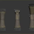 Classical Decorative Columns With Various Sizes Pedestal Base And Ornate Capital Top Design