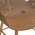 Modern Woven Single Chair with Wooden Legs and Minimalist Design Elements