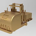 Industrial Material Handling Equipment Golden Forklift With Control Panel And Wheels