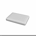 White Quilted Mattress With Diamond Pattern And Detailed Surface Views