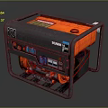 Scania Portable Power Generator With Black Orange Design Control Panel And Wheels