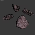 Several Natural Decorative Rockery Stones With Pinkish Surface For Garden Landscaping