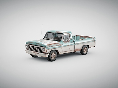 old car pickup truck 3d model