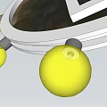 Modern Stylish Decorative Light With Round Design And Yellow Decorative Balls For Home Decoration