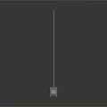 Vertical Metal Pole Structure With Square Base And Small Display Panel
