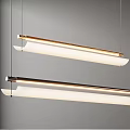 Contemporary Linear Pendant Lights With Metal Frame And Soft Illumination For Interior Space
