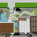 Beautiful Courtyard Garden Design With Pond Stone Pathway And Wooden Deck