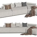 Modern Multiplayer Sofa Multiplayer Corner Sofa 3d model