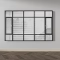 modern window aluminum alloy window sliding window 3d model