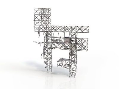 Heavy Duty Metal Truss System Construction Equipment For Stage Event Setup 3d model