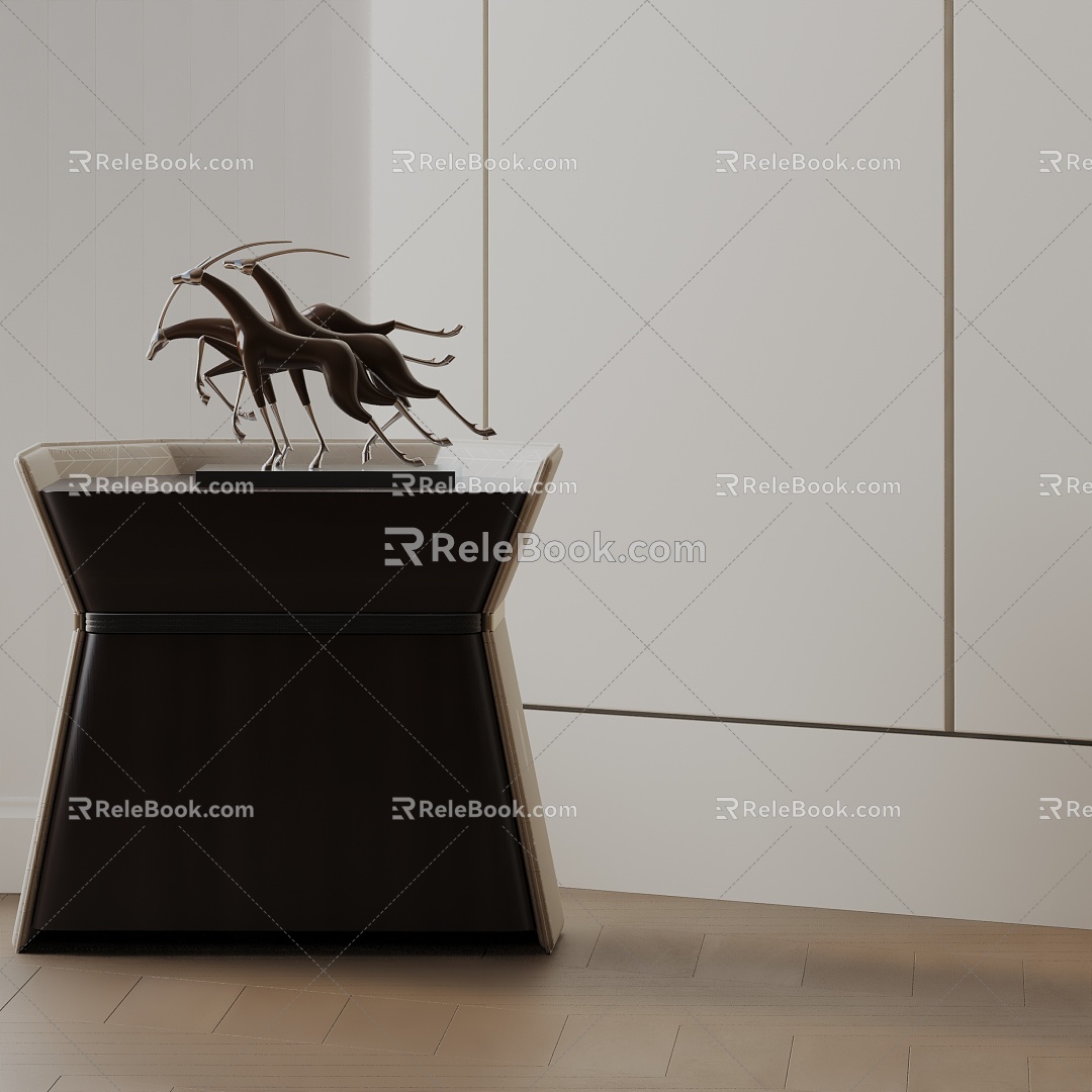 Modern Bedside Cabinet 3d model