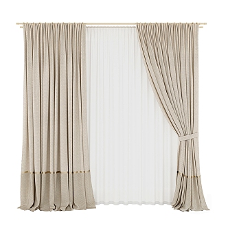 Modern Curtain Window Screen Roman Curtain 3d model