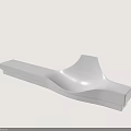 Modern Landscape Seats With Sleek Curved Design In Black And White For Outdoor Use