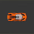 Orange Supercar With Sleek Streamlined Body Transparent Roof Black Accents And Modern Design