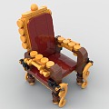 LEGO Toy Blocks Throne Seat Chair Chair Emperor Seat 3d model