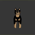 Low Poly Black And Brown Dog 3D Model With Geometric Design And Smooth Surface 3d model