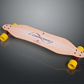 Skateboard class sports old skateboard four-wheel skateboard children skateboard pulley sporting goods sporting goods 3d model