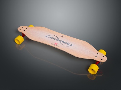 Skateboard class sports old skateboard four-wheel skateboard children skateboard pulley sporting goods sporting goods 3d model