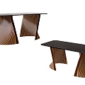 Nordic simple dining table table simple dining table 3d model