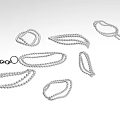 Various Pearl Jewelry Pieces With Delicate Chain Design And Elegant Styles For Women