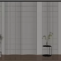 Modern Transparent Glass Partition With Grid Design For Interior Decoration