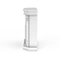 White Traditional Fireplace With Ornate Design And Burning Fire Interior Decor