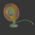 Modern Electric Table Fan With Yellow Blades White Base And Simple Design For Home Use