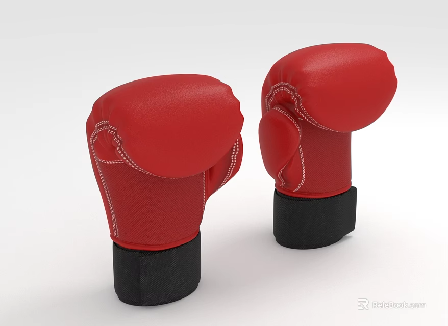 High Quality Red Boxing Gloves Essential Sports Equipment For Boxing Training Sessions 3d model 