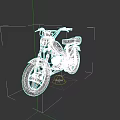 Black Motorcycle with Gold Wheels Classic Design and Leather Seat on Dark Background