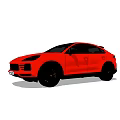 Red Sports SUV With Sleek Exterior Design And Modern Styling Features