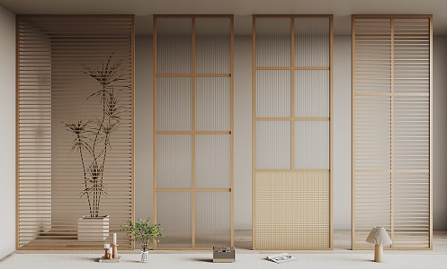 Japanese-style partition 3d model