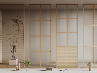 Japanese-style partition 3d model