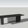 Modern dining table 3d model