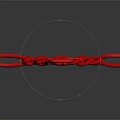 Traditional Red Chinese Knot Charm with Golden Fu Character and Tassel Decoration