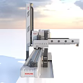 Industrial Equipment With Automated Mechanical Arm And Long Reach Metal Structure