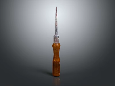 Ergonomic Hardware Tool Screwdriver With Comfortable Wooden Handle For DIY Projects 3d model