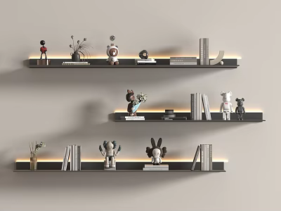 Modern Storage Rack Luminous Panel Storage Rack Partition 3d model