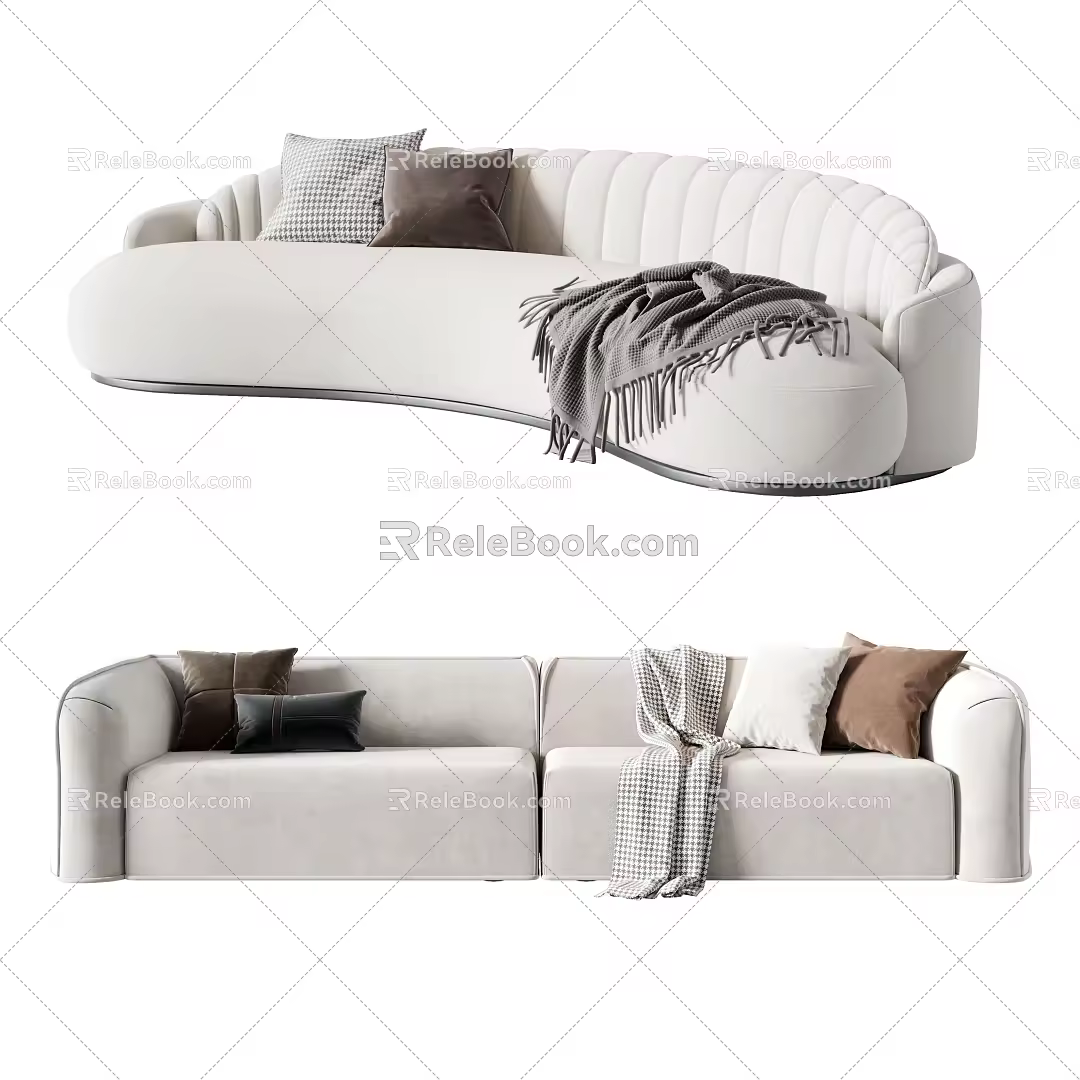 Modern Combination Sofa Multiplayer Sofa 3d model