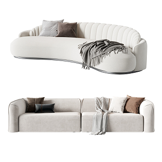 Modern Combination Sofa Multiplayer Sofa 3d model