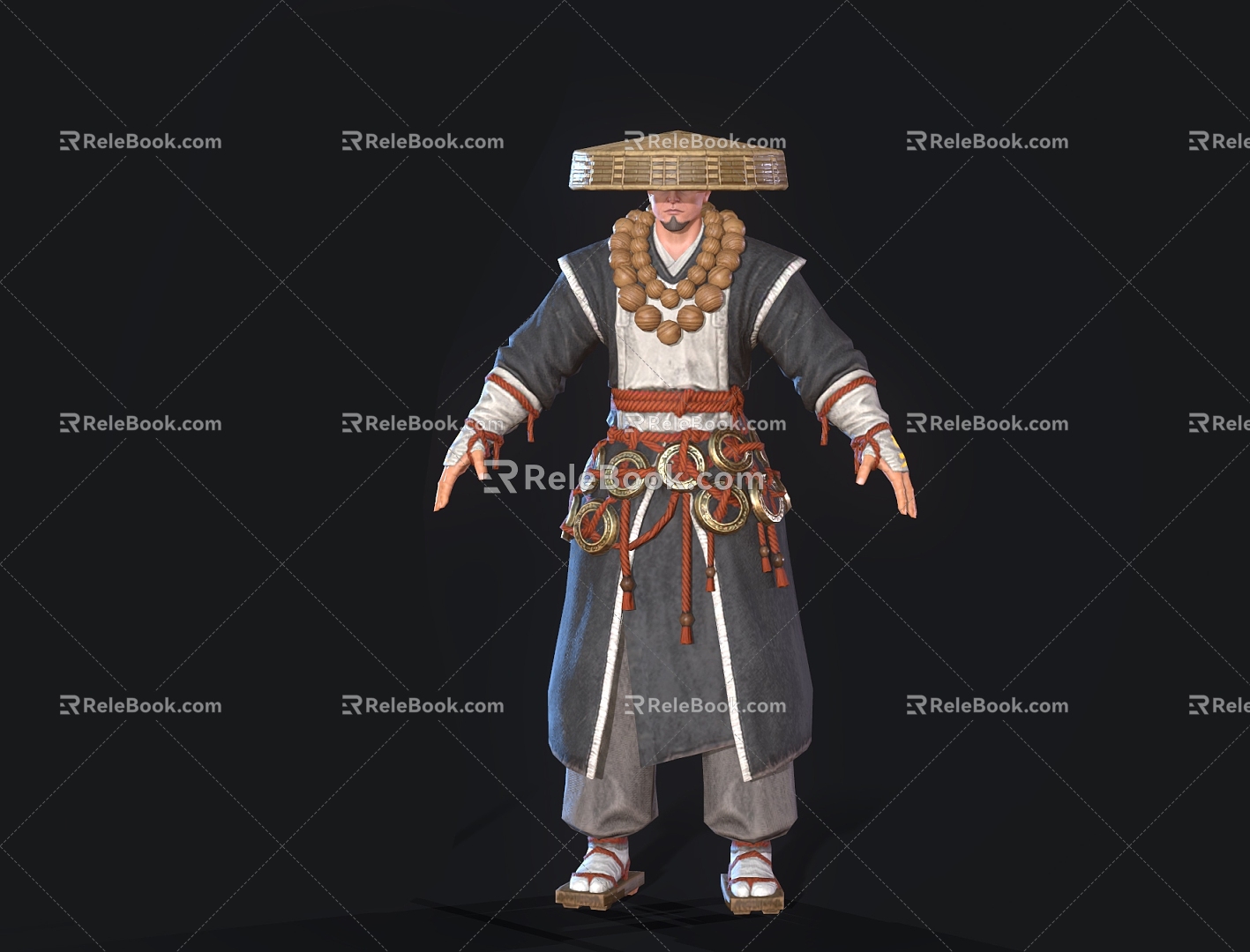 Monk Monk Game Character Anime Character 3d model