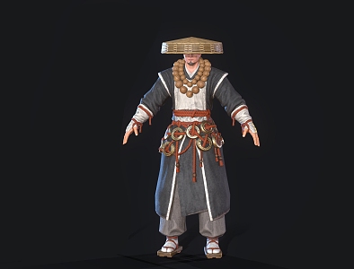 Monk Game Character Anime Character 3d model