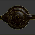 Artisan Carved Brown Teapot With Striped Texture Lid And Handle Design