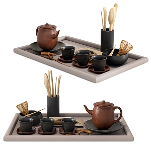 New Chinese Tea Set Tea Set 3d model