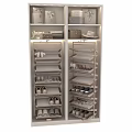 Modern Shoe Cabinet Interior Design With Multiple Shelves And Organized Shoe Storage