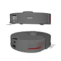 Modern Robotic Vacuum Cleaners With Black Design And Red Accents For Home Use